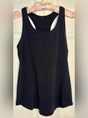 Lululemon Pleated Stretch Tank Top Black Racerback Athletic Top